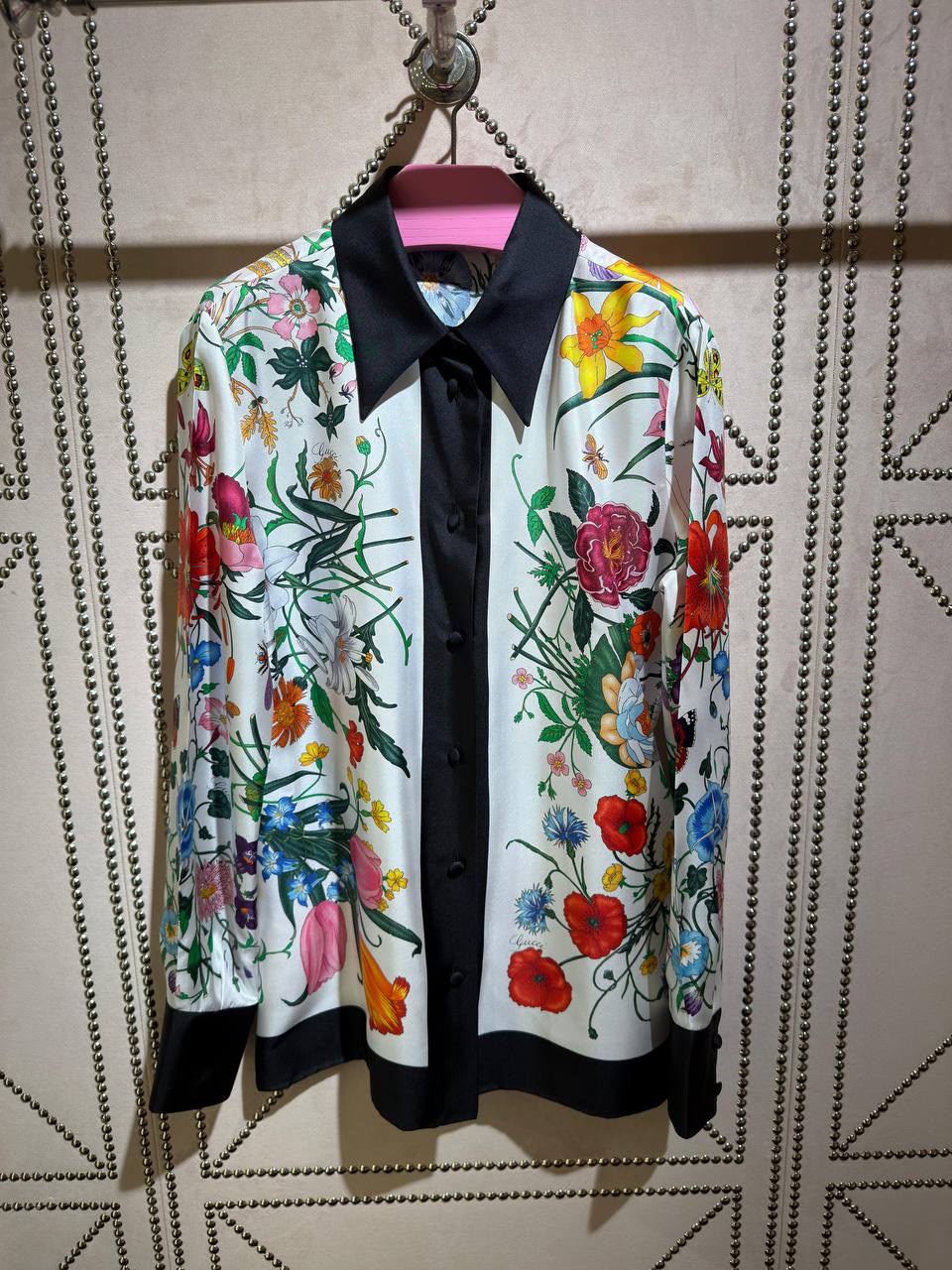 Flora Print Silk Shirt