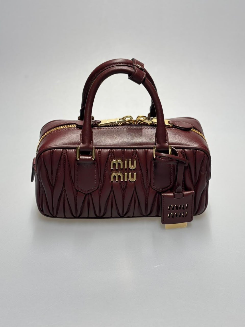 Miu Wander Matelassé Nappa Leather Mini Bag
