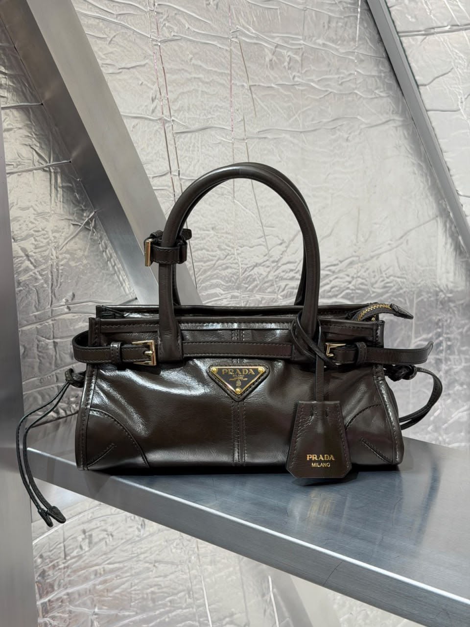 Buckle Small Leather Handbag