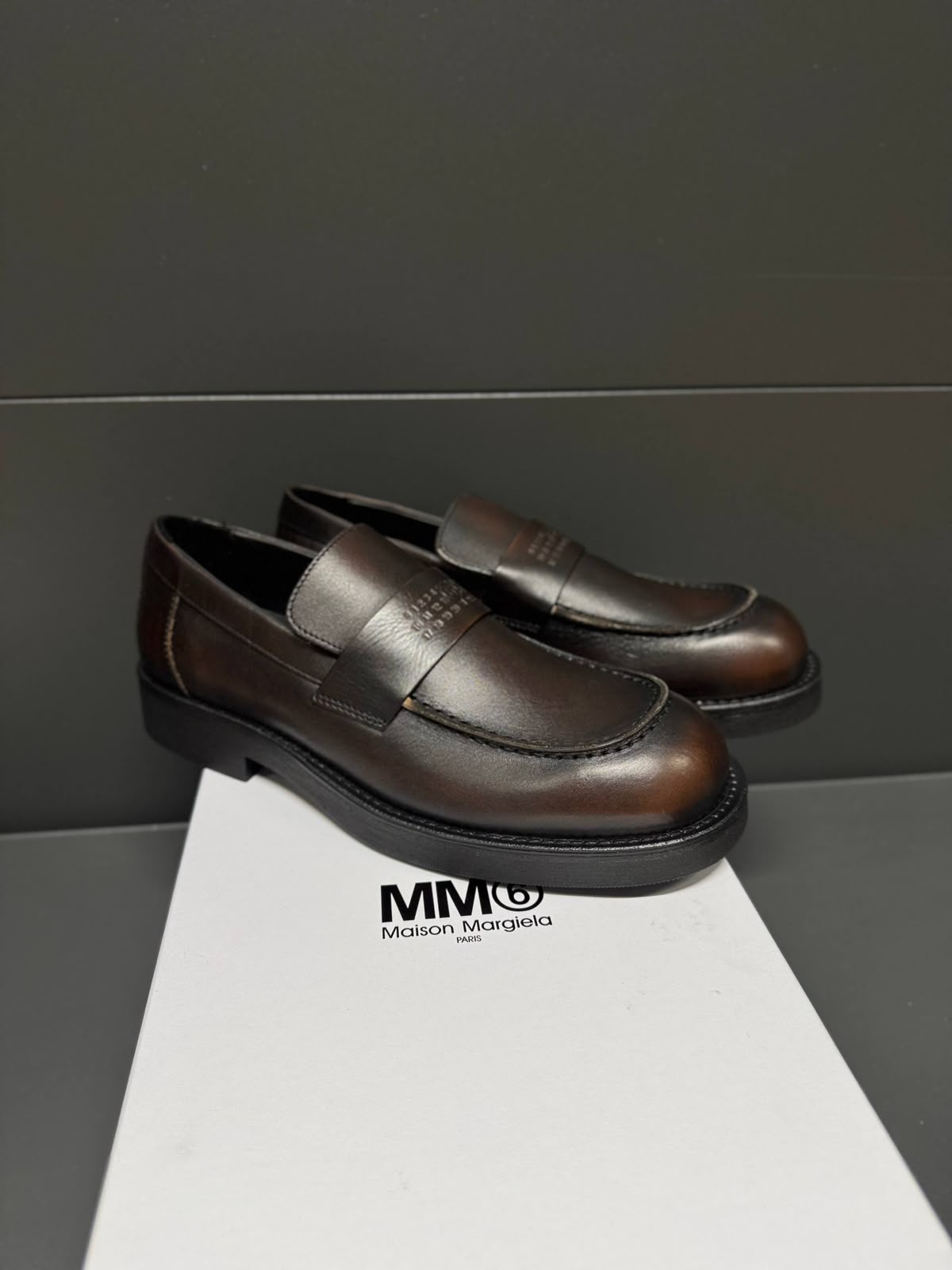 Logo-Embossed Leather Loafers