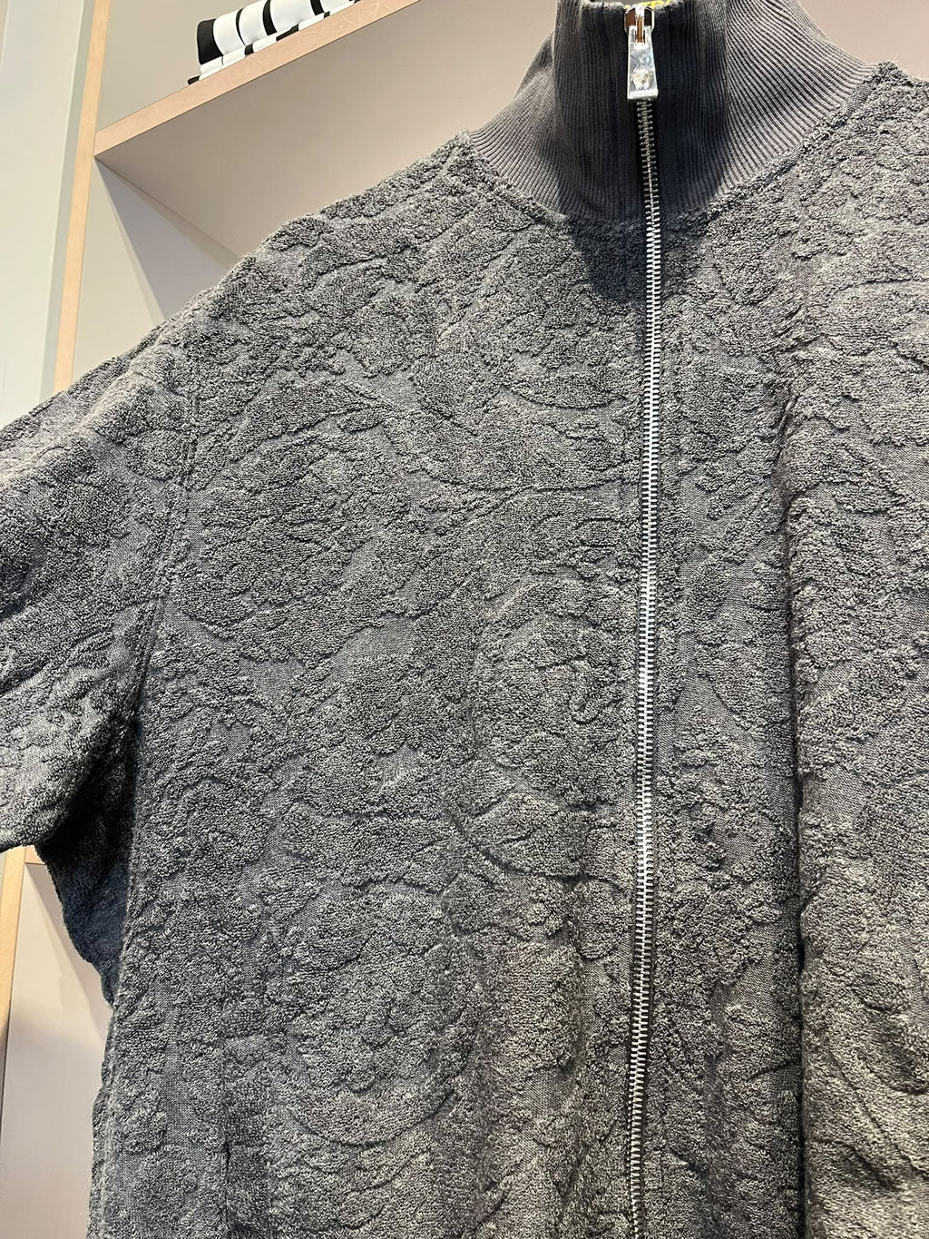 La Greca Jacquard Terry Zip-Up Jacket