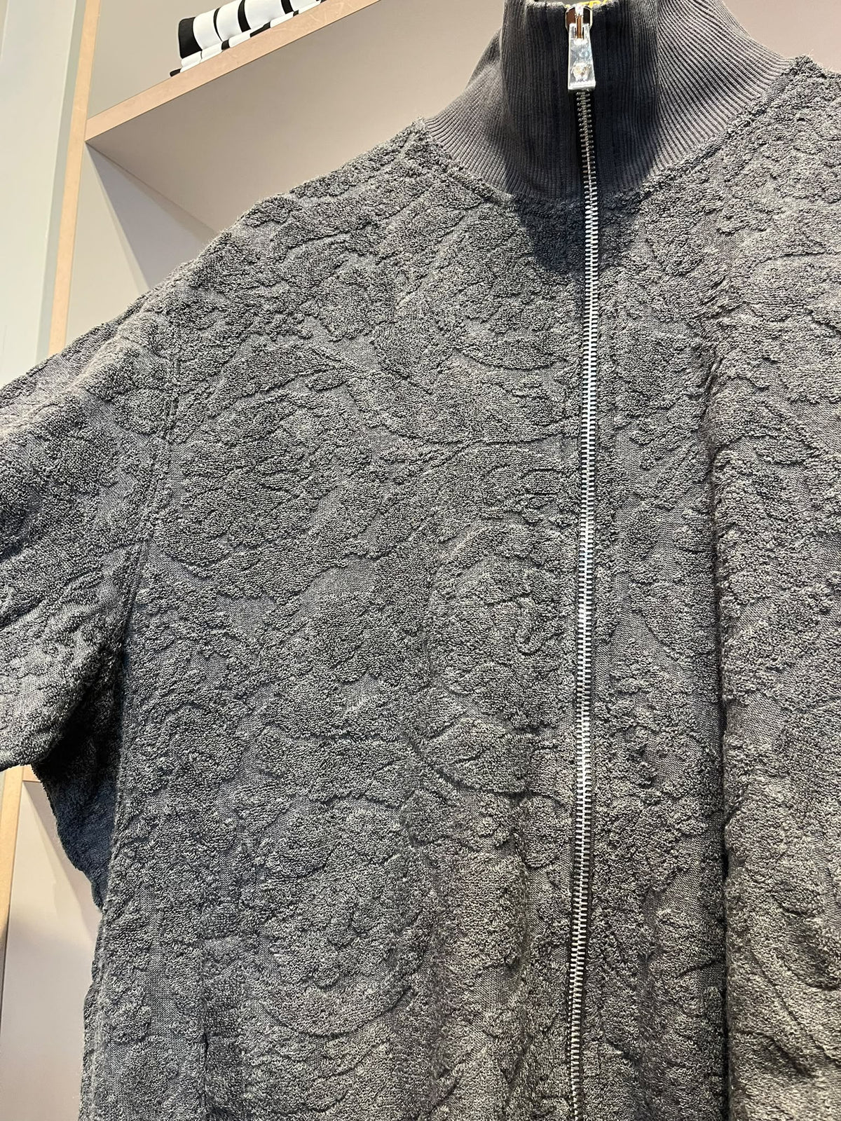 La Greca Jacquard Terry Zip-Up Jacket