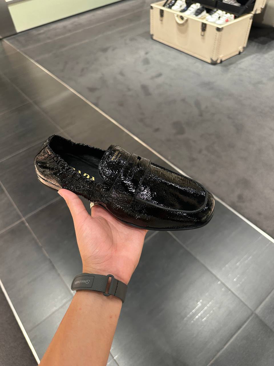 Brushed Leather Loafers