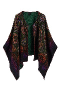 Reversible paisley dégradé cape