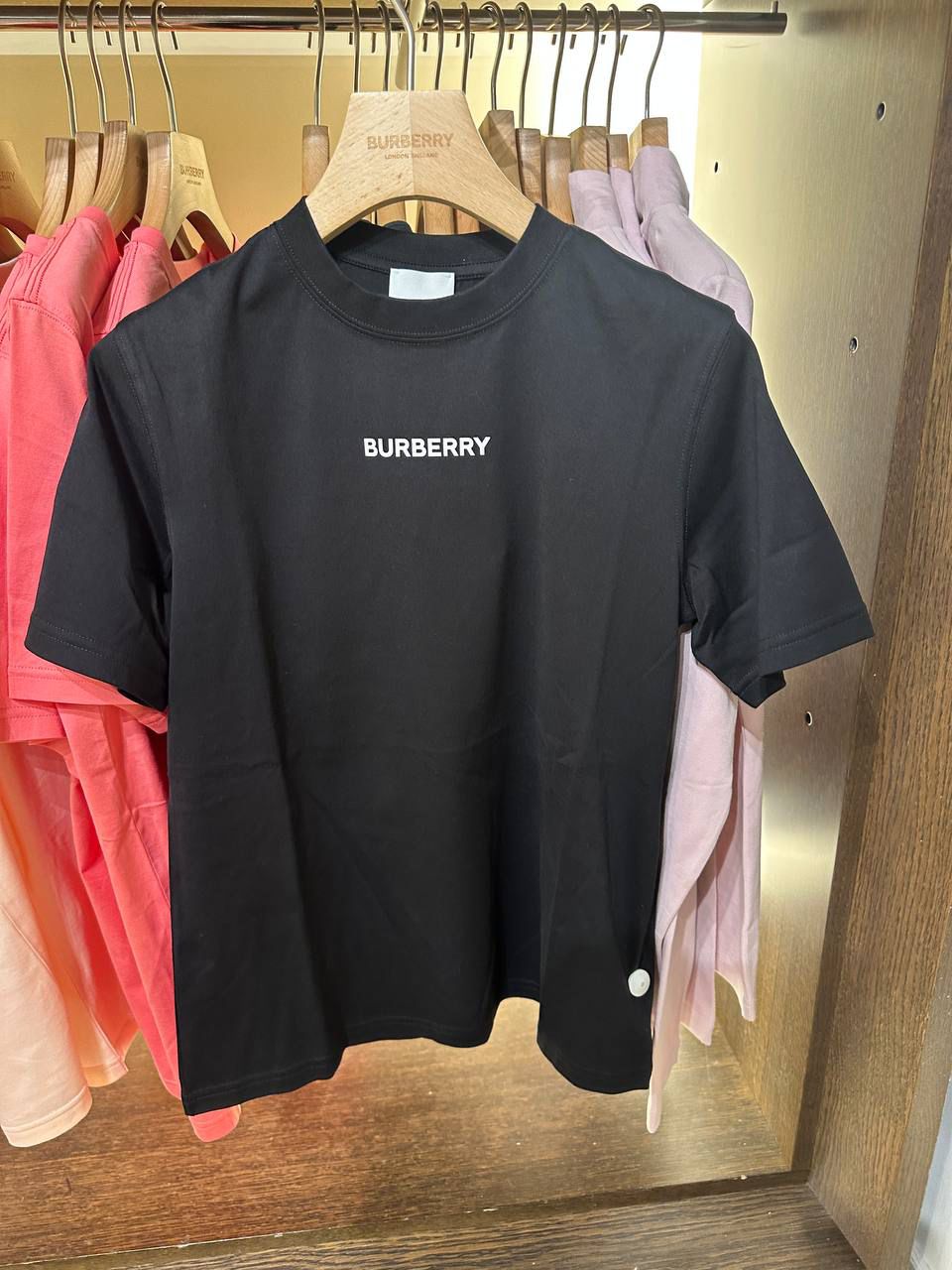 Vintage Check Cuff Cotton T-shirt
