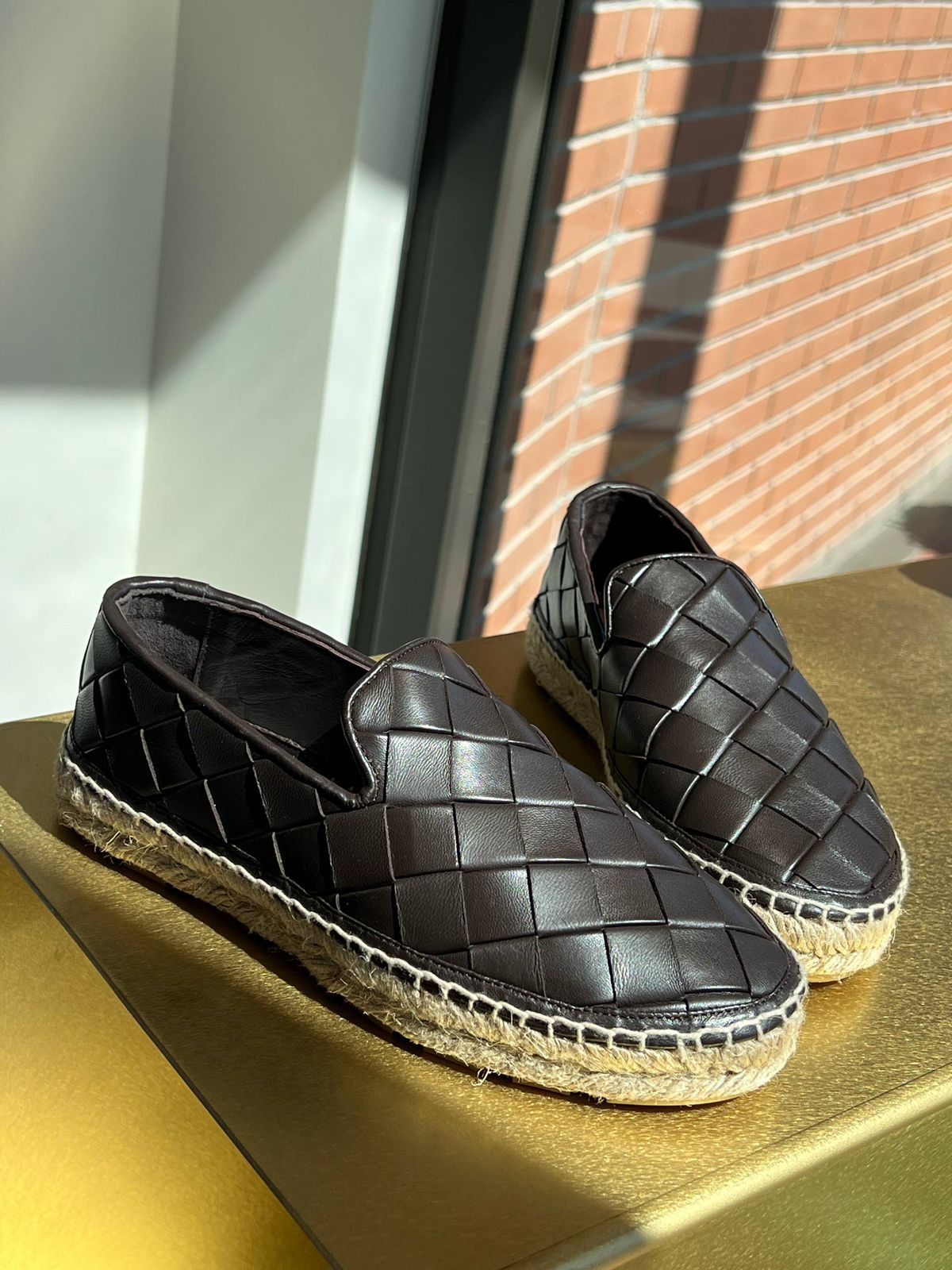 Intrecciato Leather Espadrilles