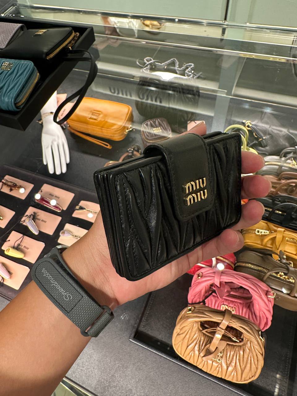Matelassé Nappa Leather Card Holder
