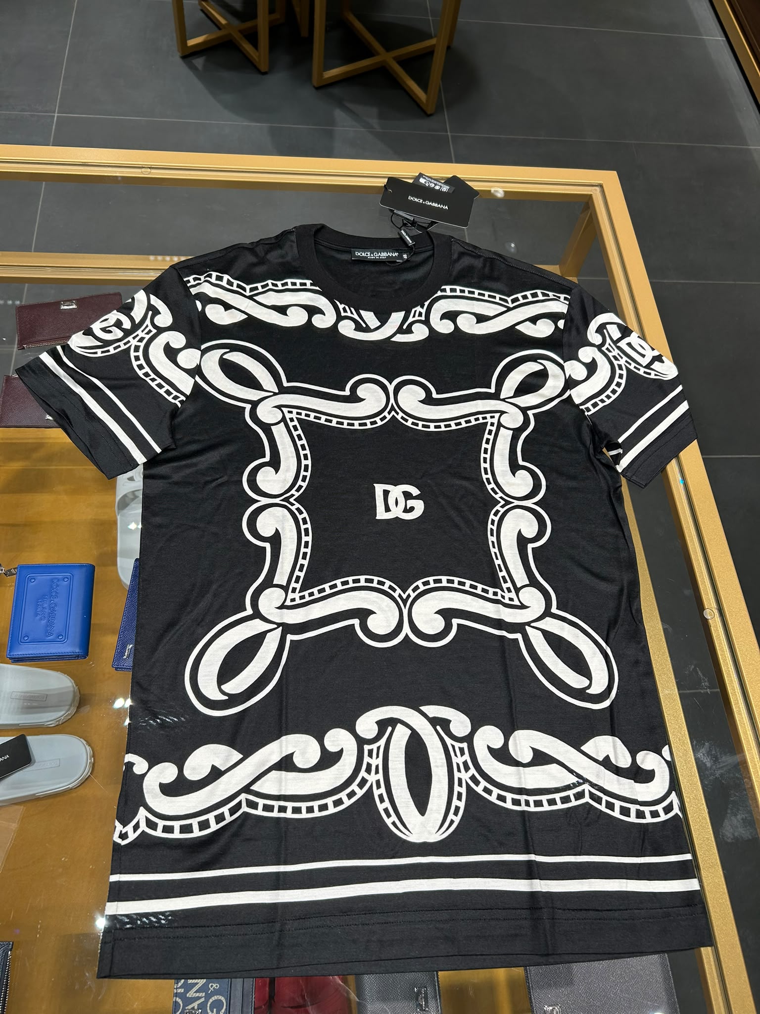 DG Logo Print T-Shirt in Cotton Jersey