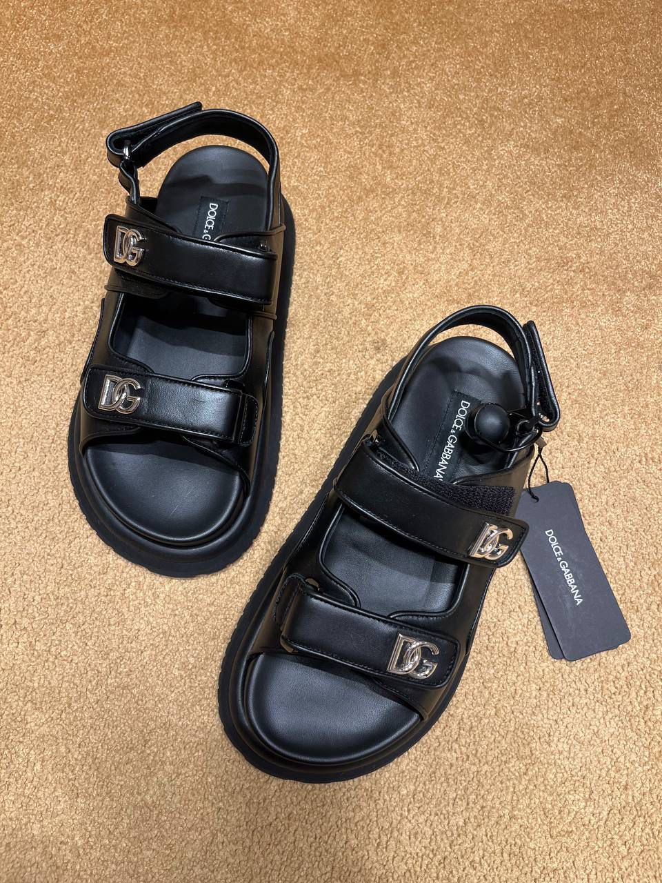 DG Logo Trekking Sandals in Calfskin