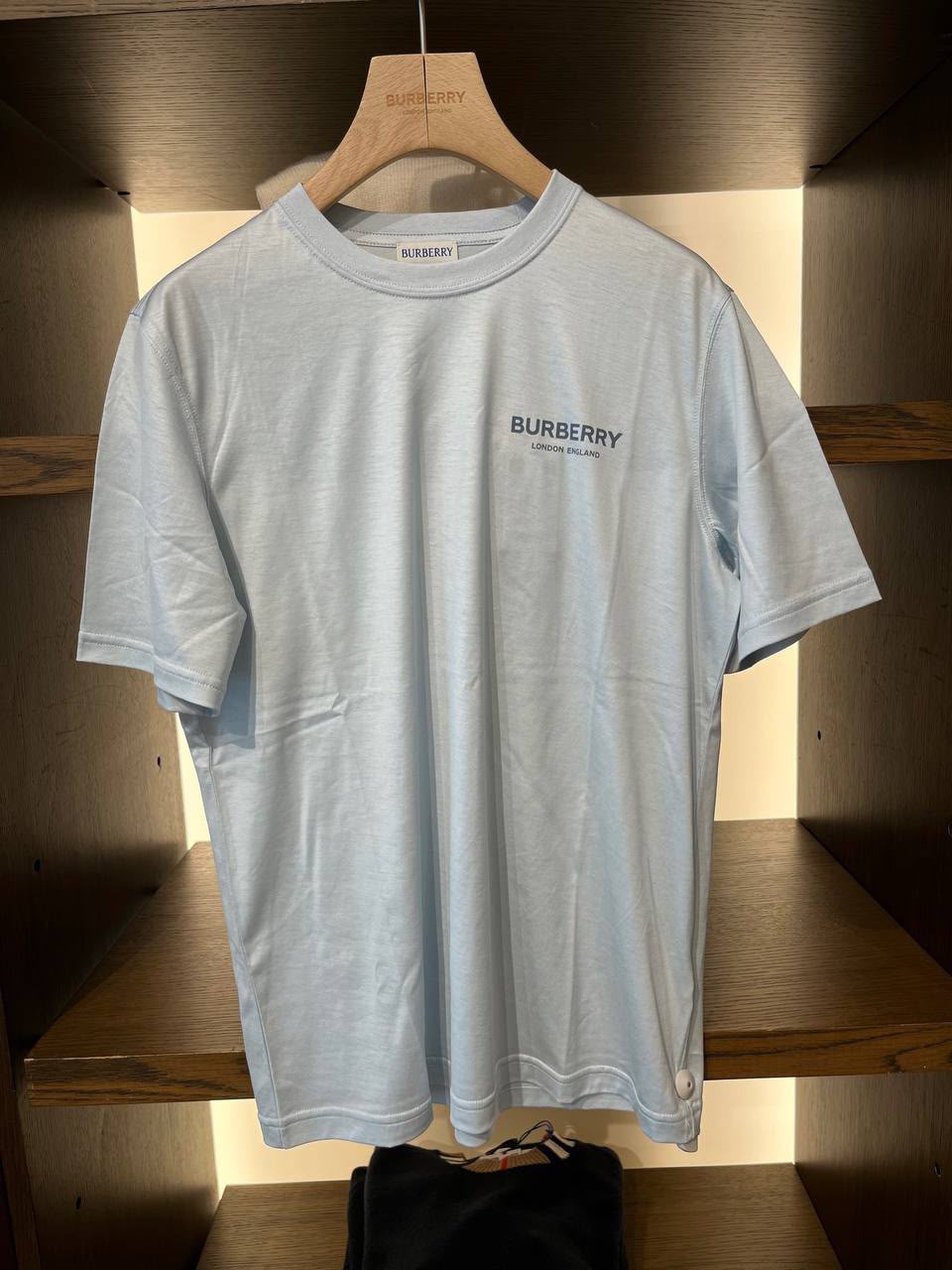 Vintage Check Cuff Cotton T-shirt