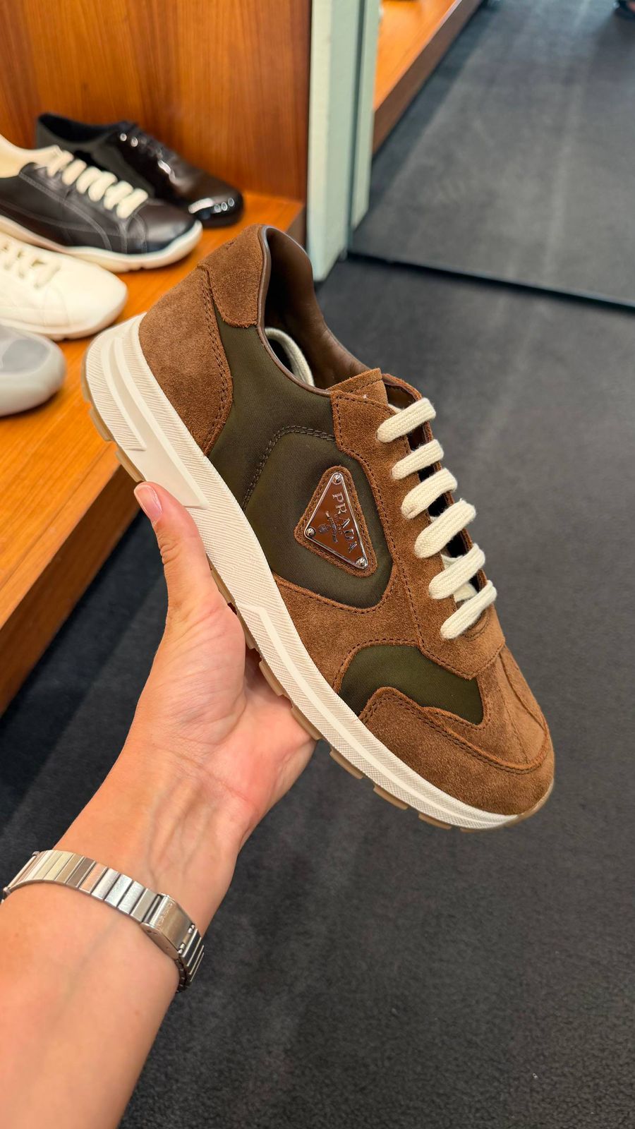 Downtown Suede and Re-Nylon Sneakers