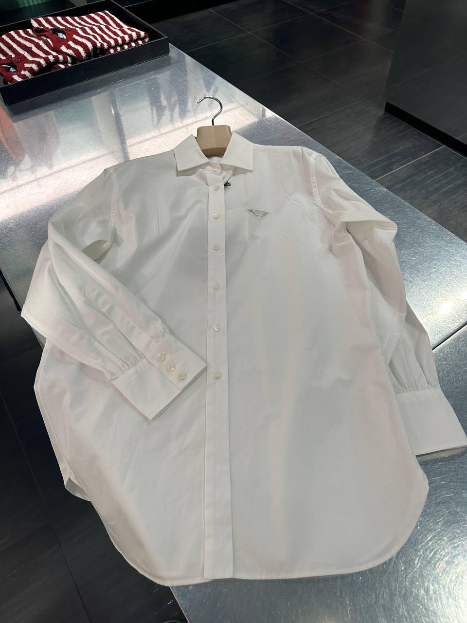 Poplin shirt with logo