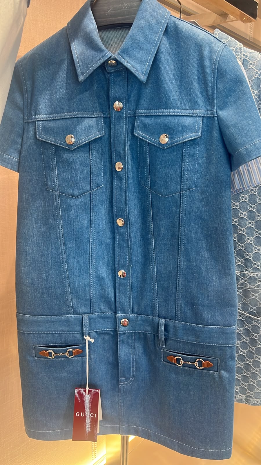 Denim Horsebit Mini Dress