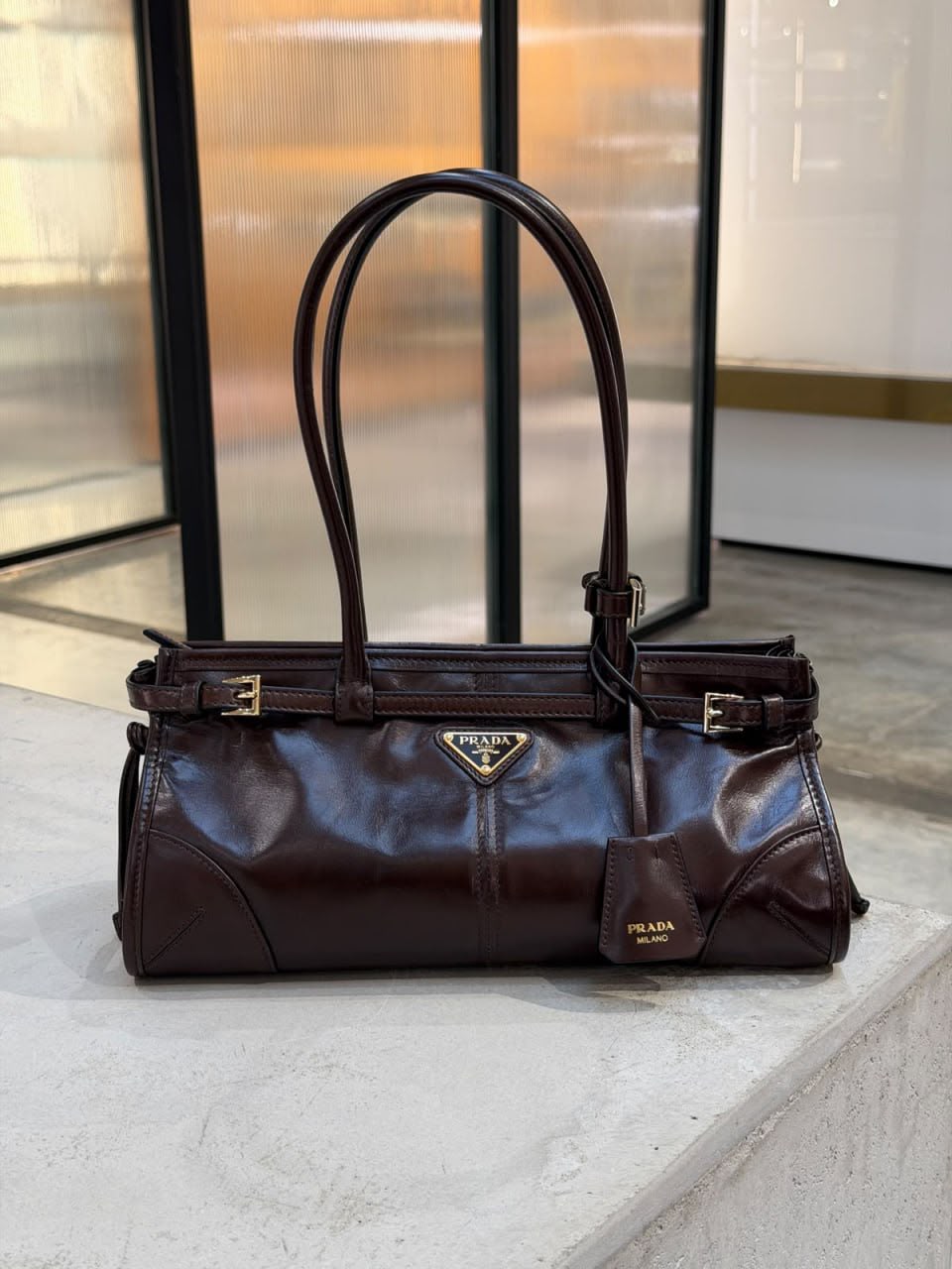 Buckle Small Leather Handbag