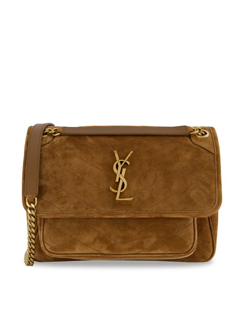 Borsa realizzata in pelle scamosciata