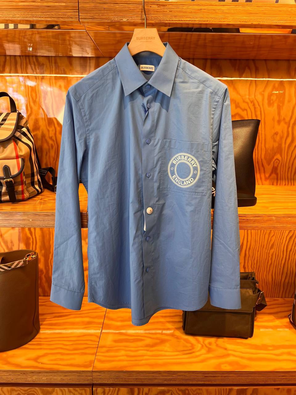 Logo Graphic Cotton Poplin Shirt