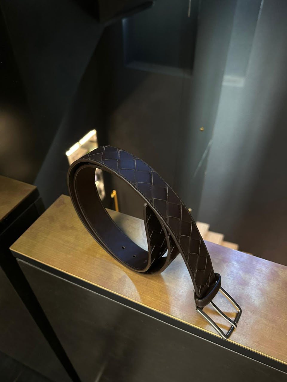 Intrecciato Leather Belt