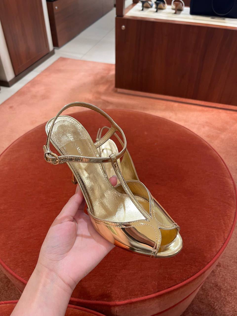 T-Strap Peep-Toe Sandal