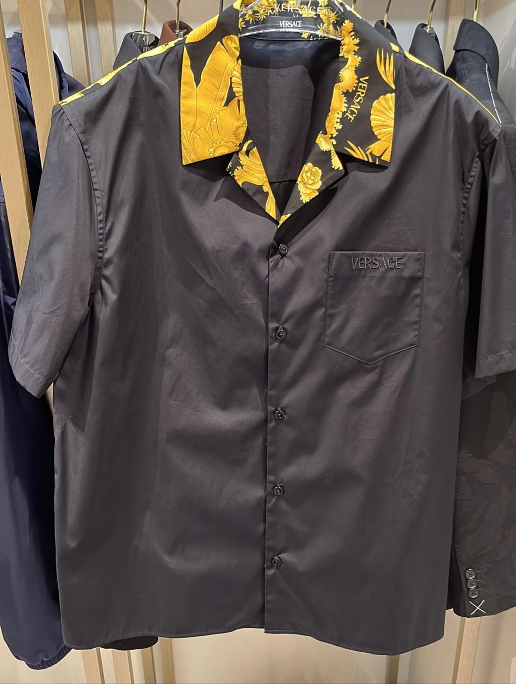 Barocco Patchwork Print Short-Sleeve Shirt