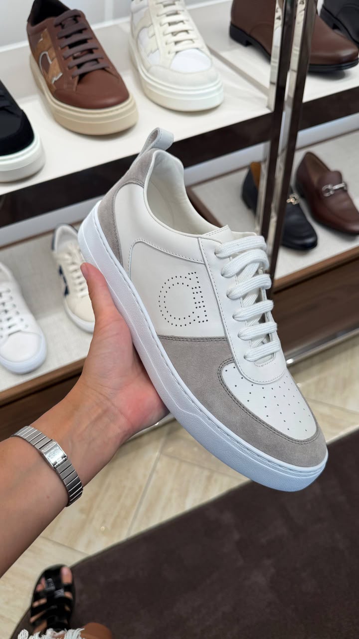 Ferragamo Gancini Low-Top Sneakers