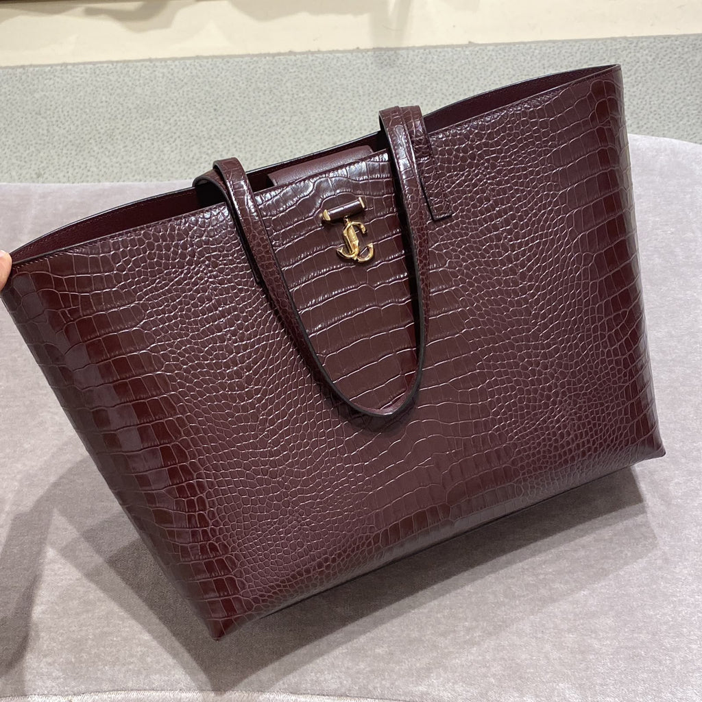JC Monogram Suede Hobo Bag