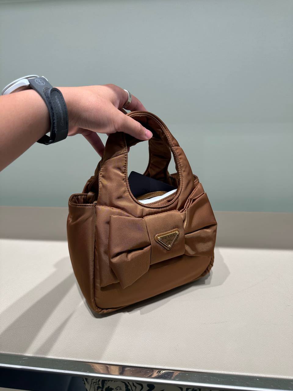 Re-Nylon Bow Mini Bag