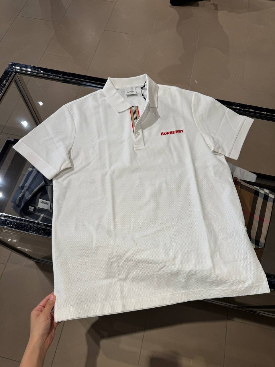 Icon Stripe Placket Cotton Piqué Polo Shirt