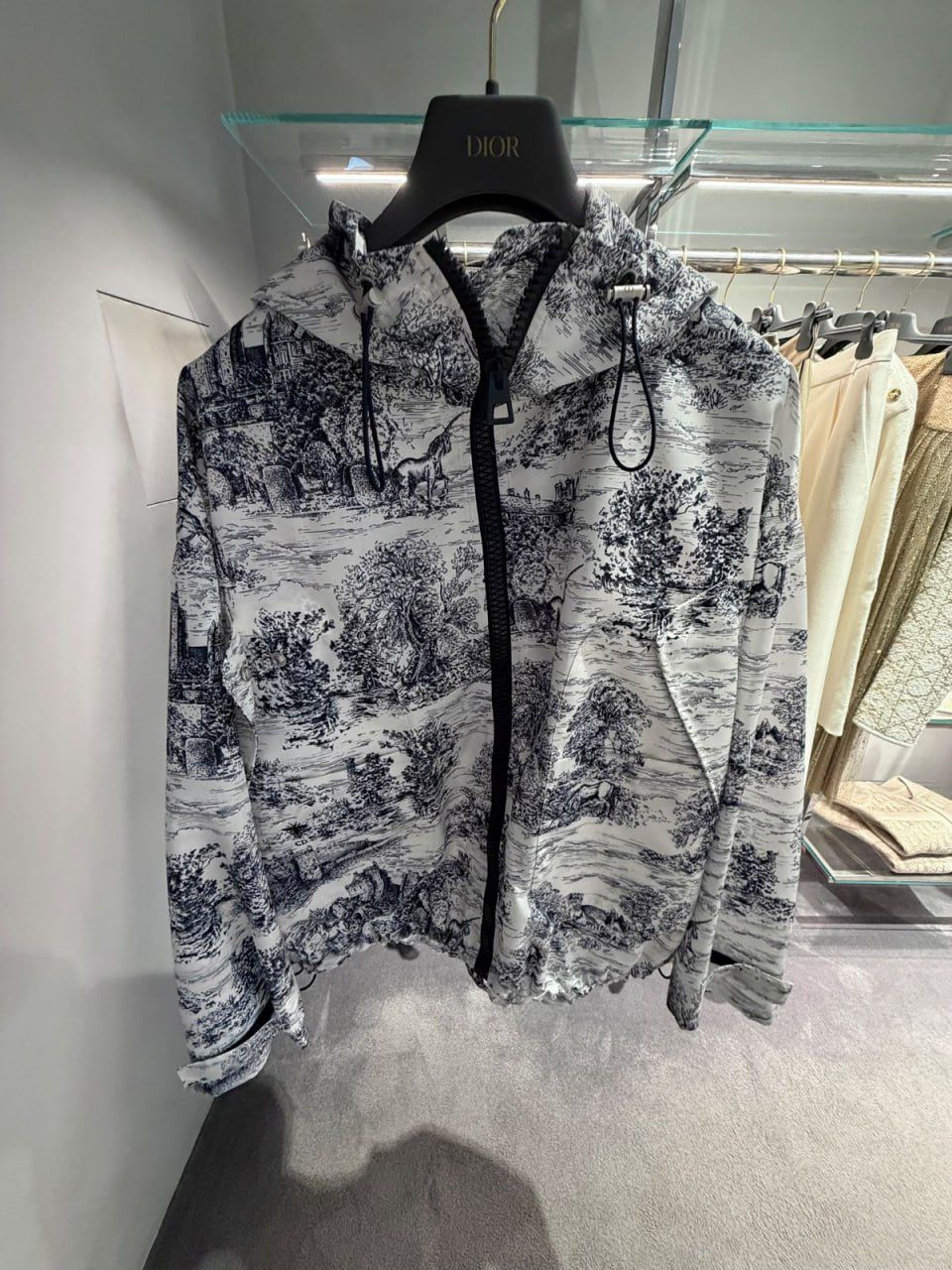 Toile de Jouy Technical Taffeta Hooded Jacket