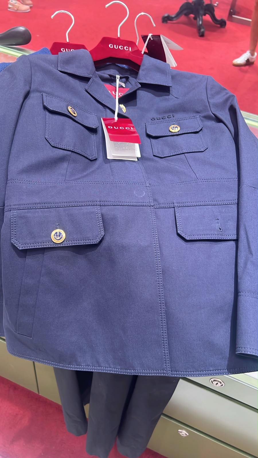 Cotton Drill Jacket with Anchor Buttons