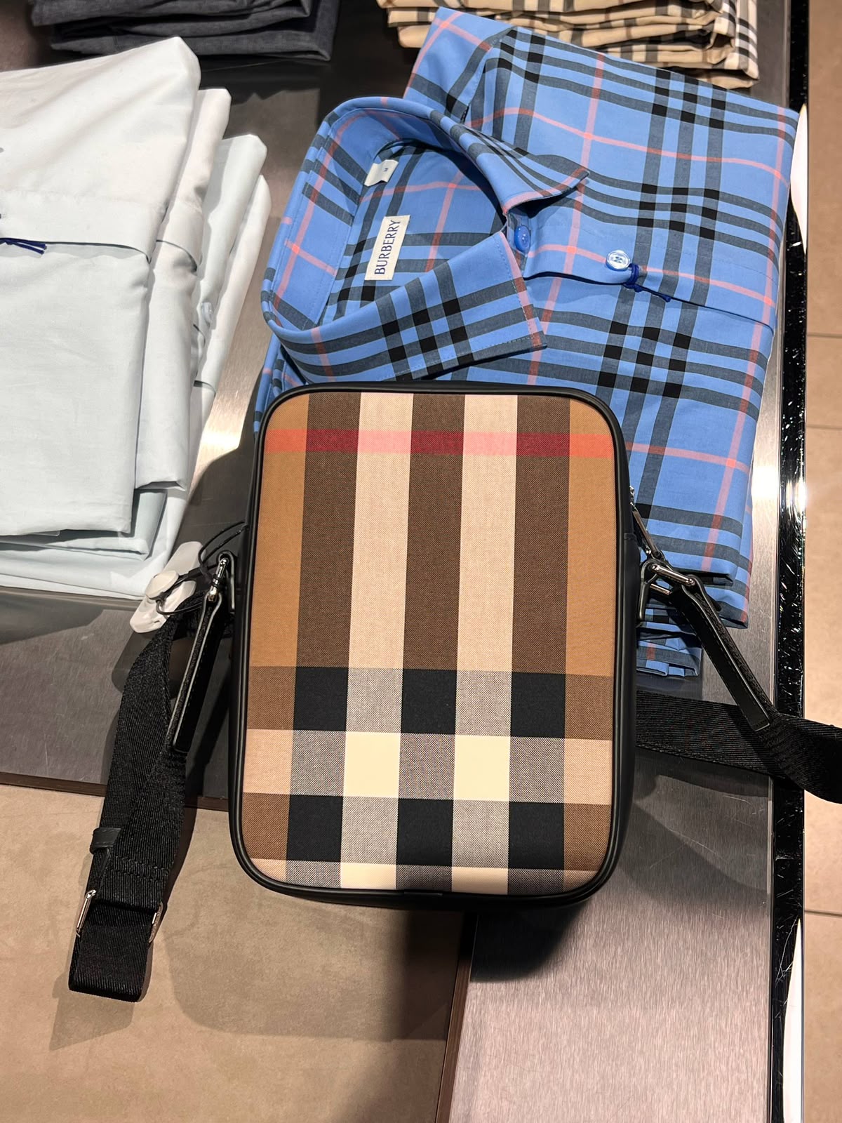 Grainy Leather Crossbody Bag