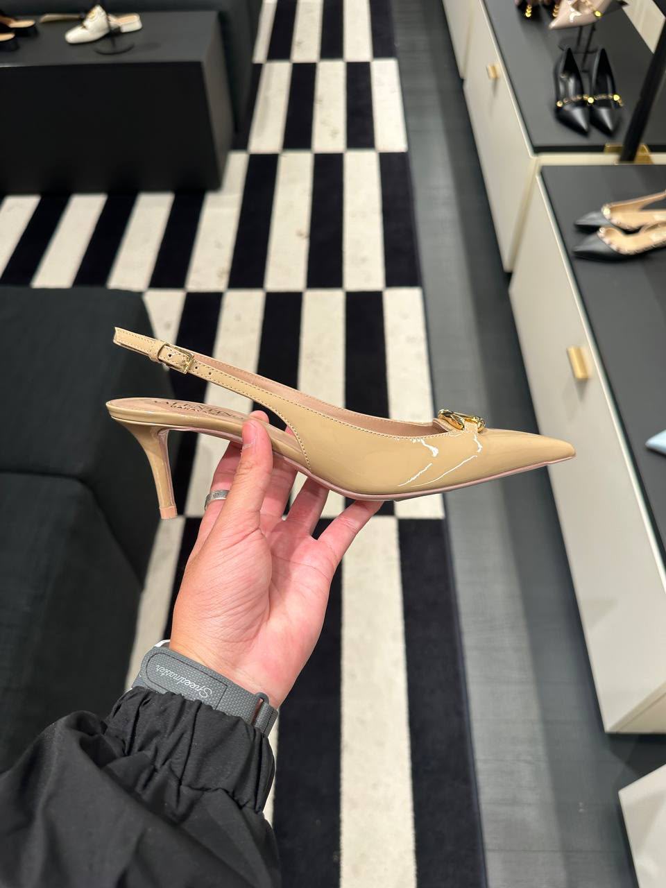 Horsebit Patent Leather Mid-Heel Pump