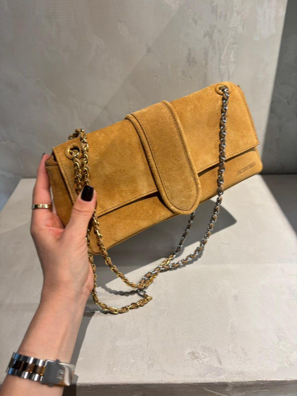 Le Bisou Suede Shoulder Bag