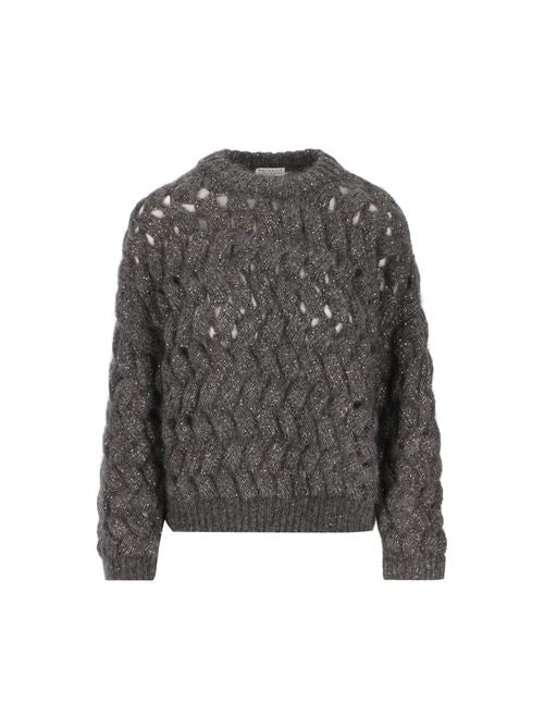Maglia realizzata in mohair e poliammide