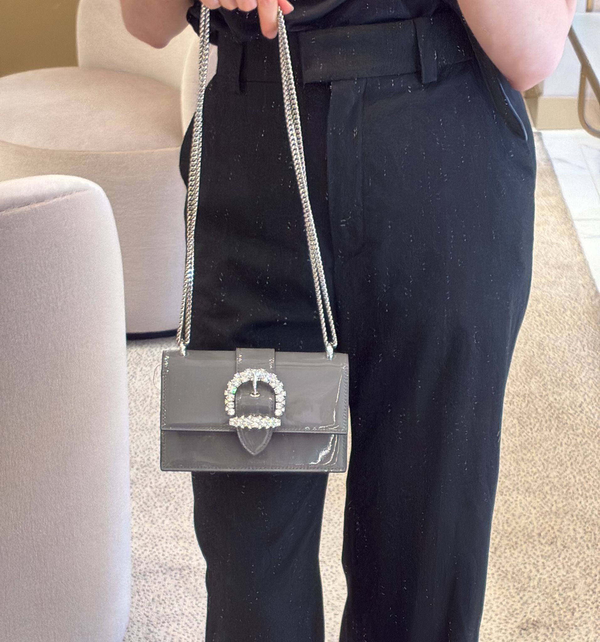 Small Bucket Bag in Suede
