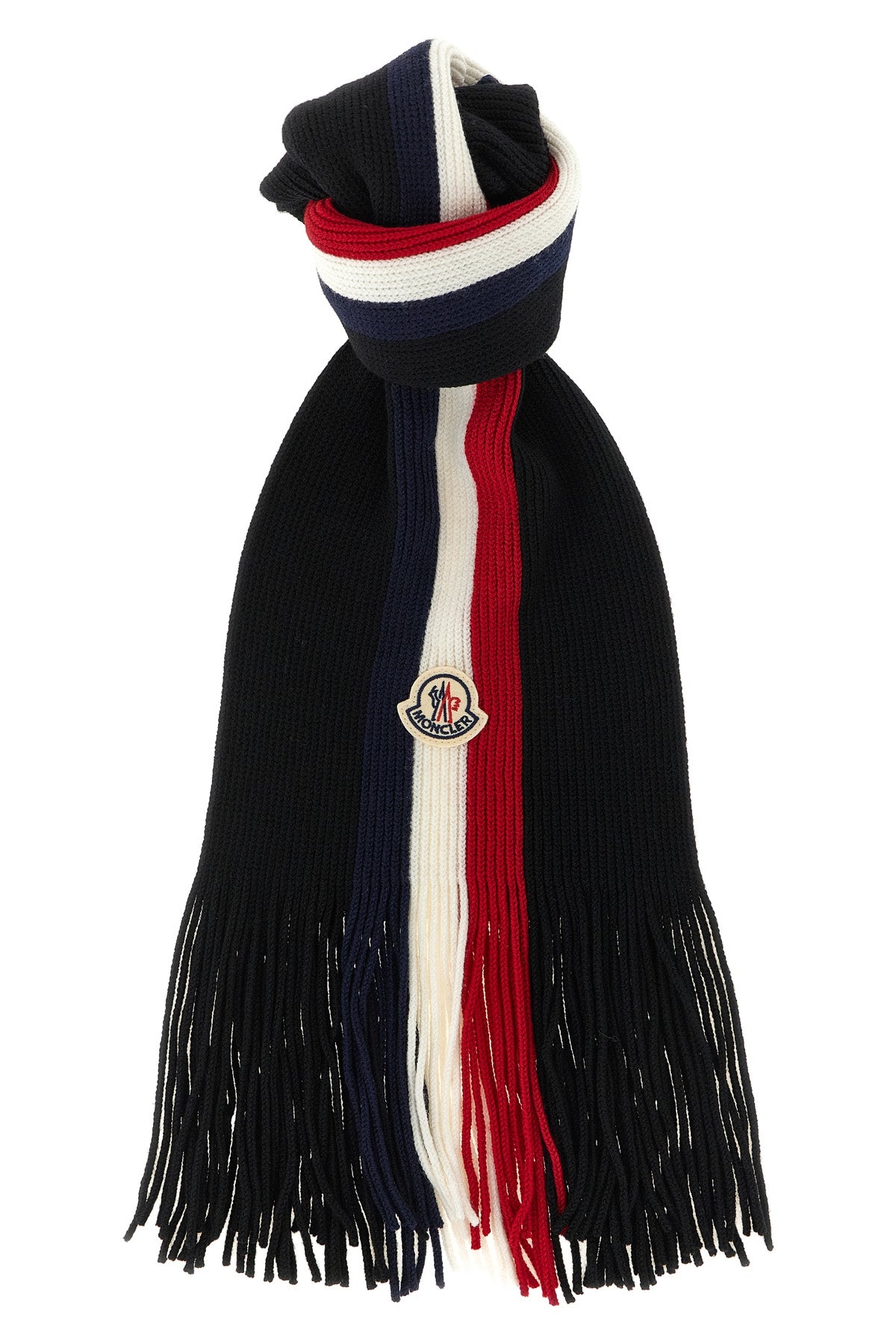 Tricolor wool scarf