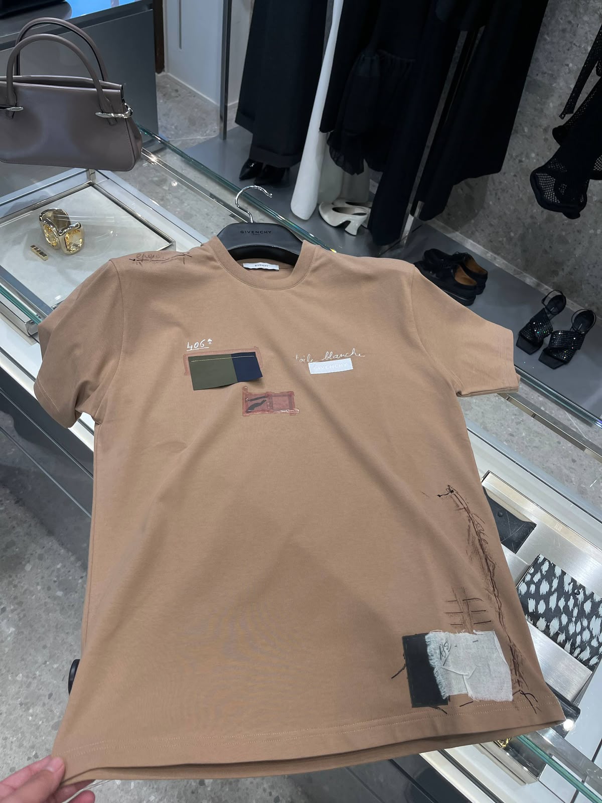 Toile Blanche Patchwork T-Shirt