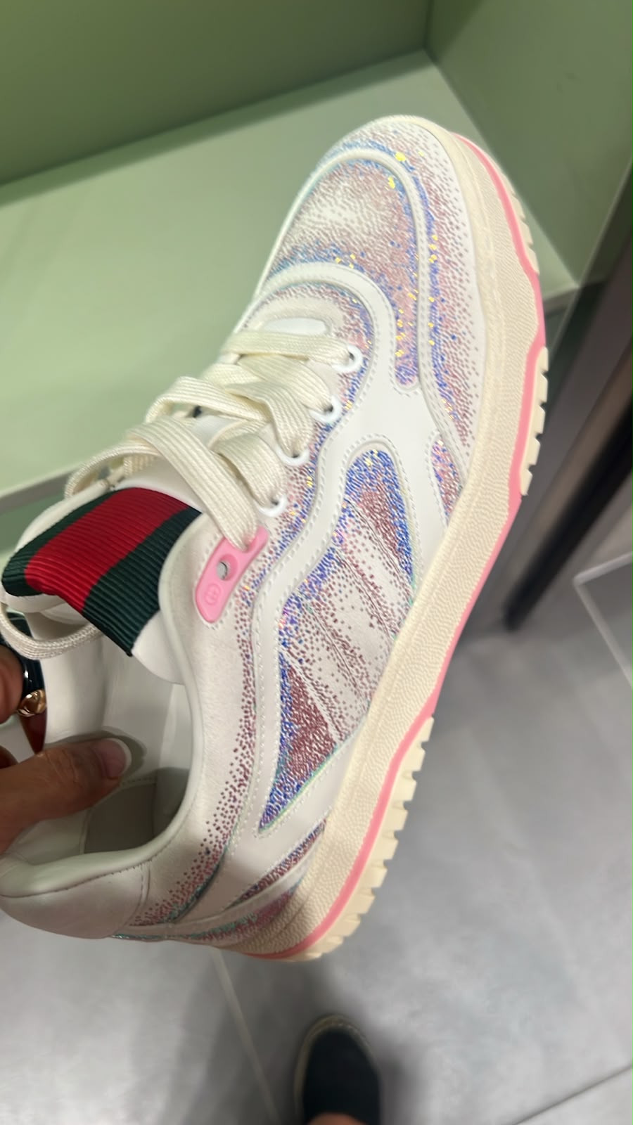 Women's Basket Sneaker with Crystals