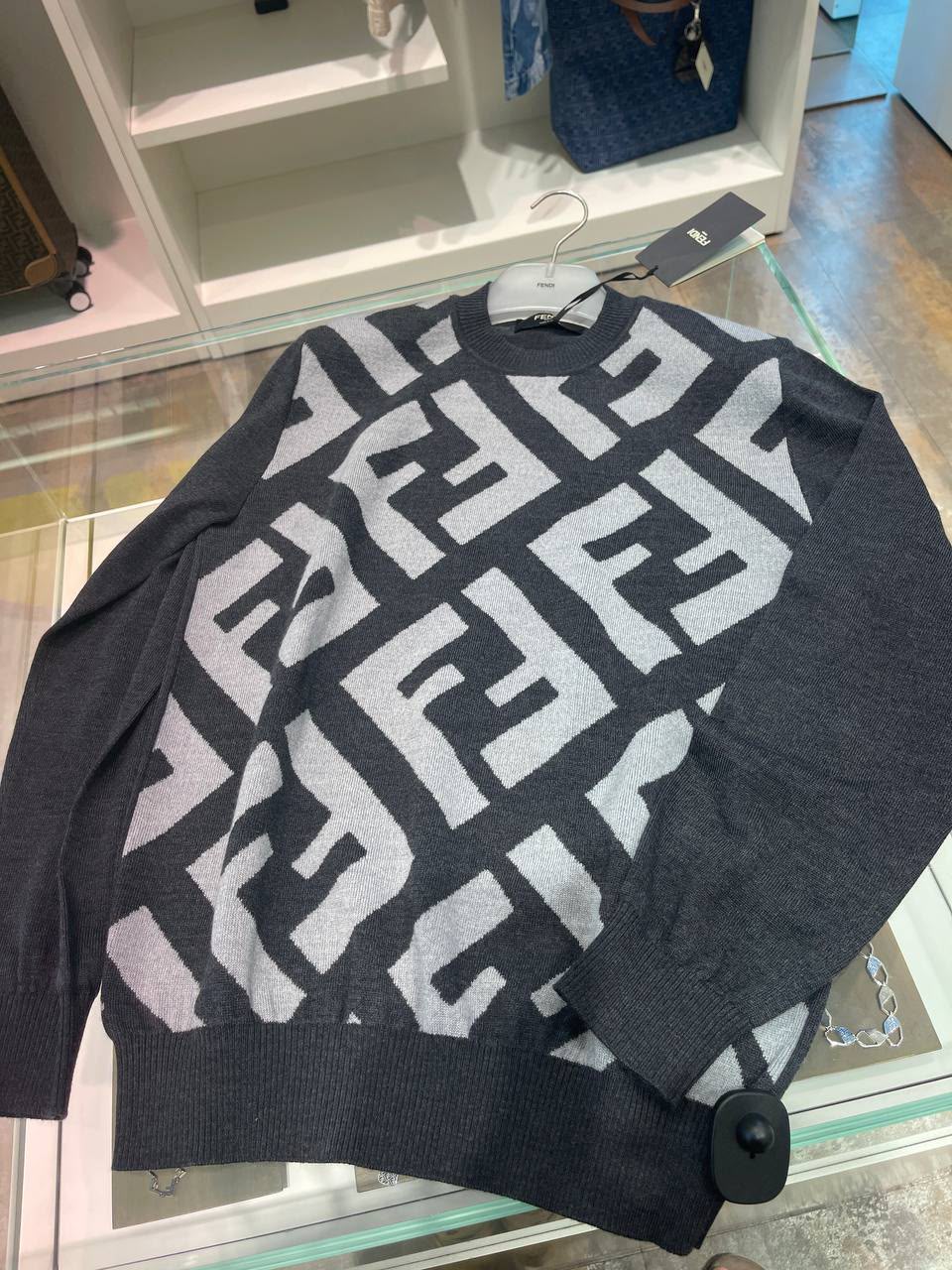 FF Logo Jacquard Sweater