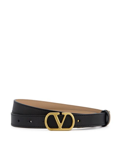 Cintura reversibile VLogo Signature in Vitello lucido