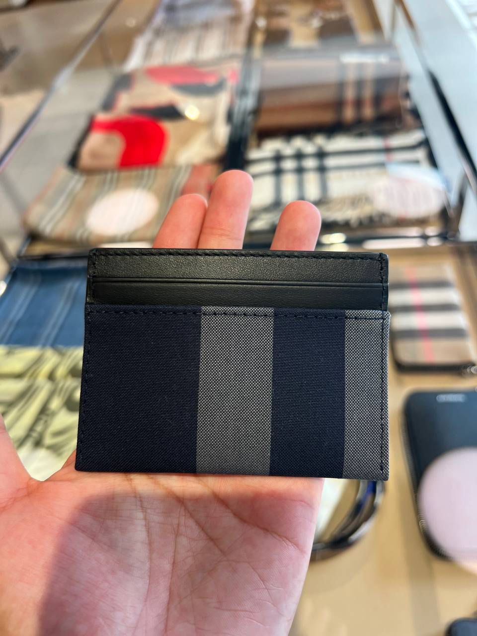 Icon Stripe E-canvas Card Case