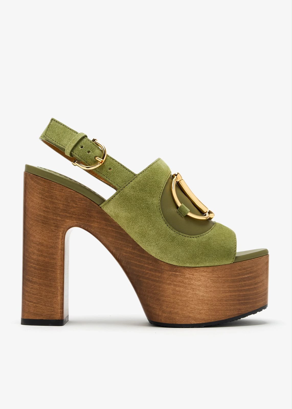 Horsebit Suede Platform Sandal