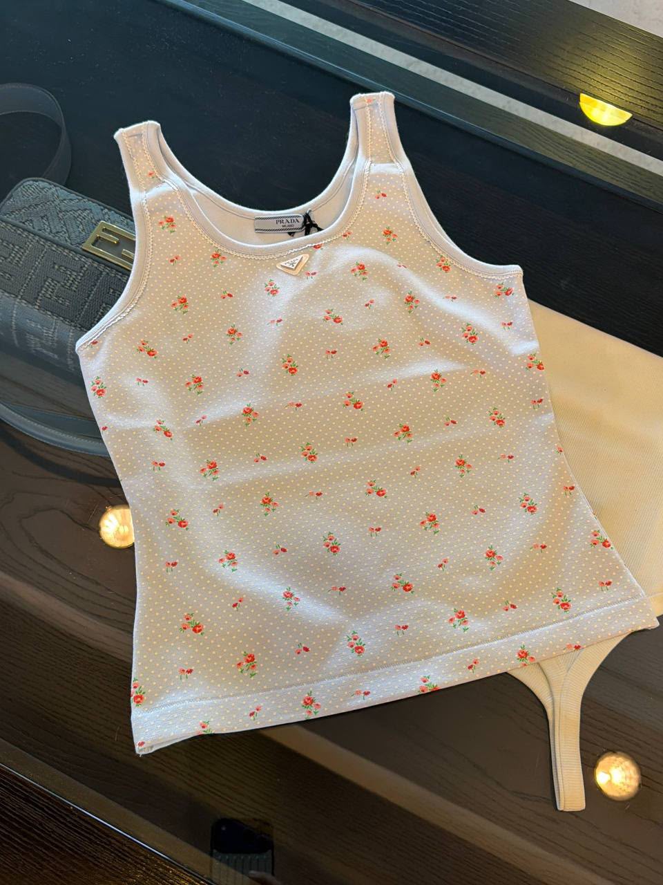 Floral Print Cotton Tank Top