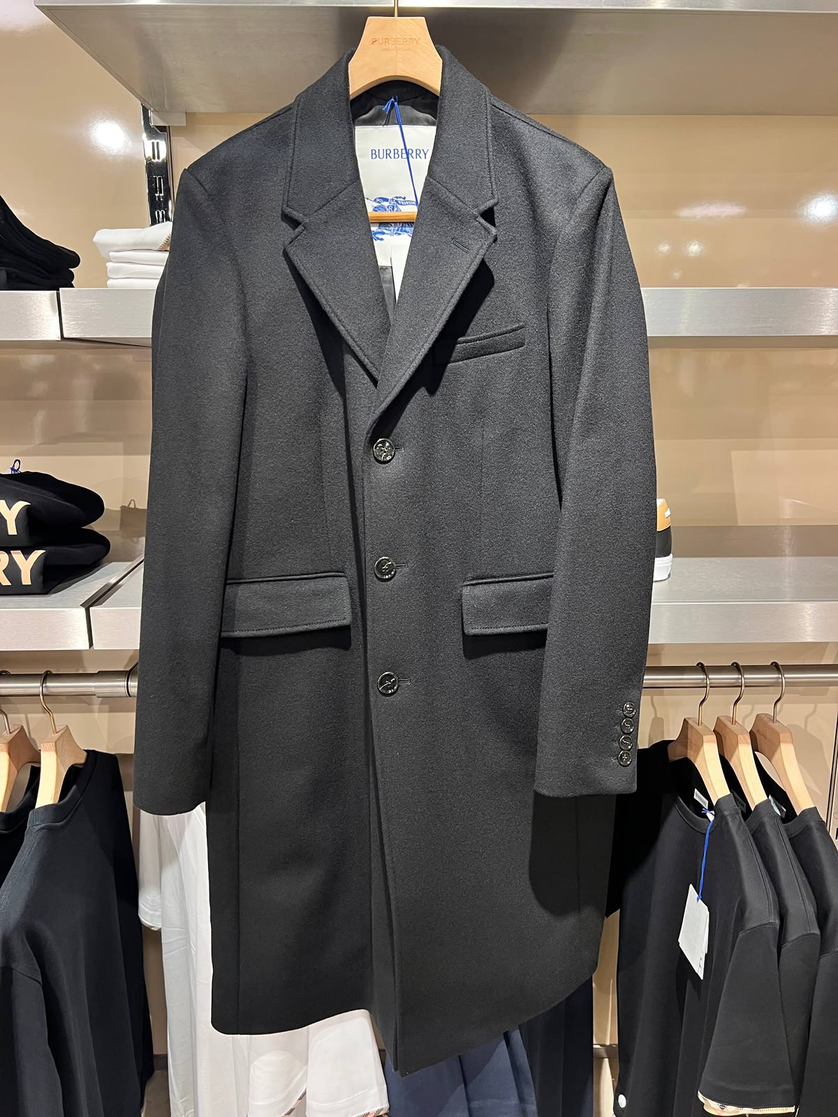 Wool Cashmere Tailored Coat