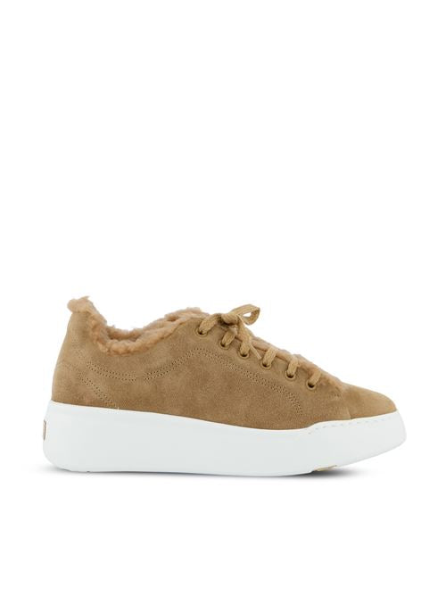 Sneakers realizzate in suede e tessuto