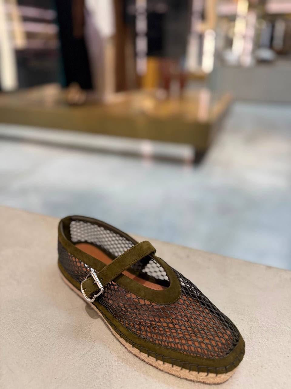 Mesh Mary Jane Espadrilles