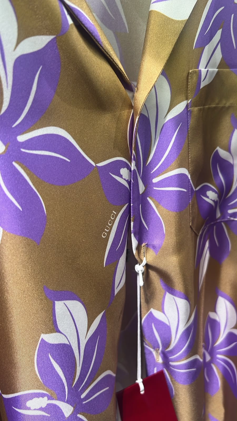 Floral Print Silk Bowling Shirt