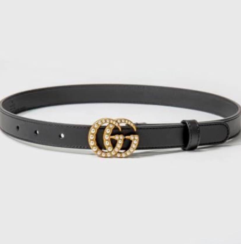 GG Marmont thin belt with crystals