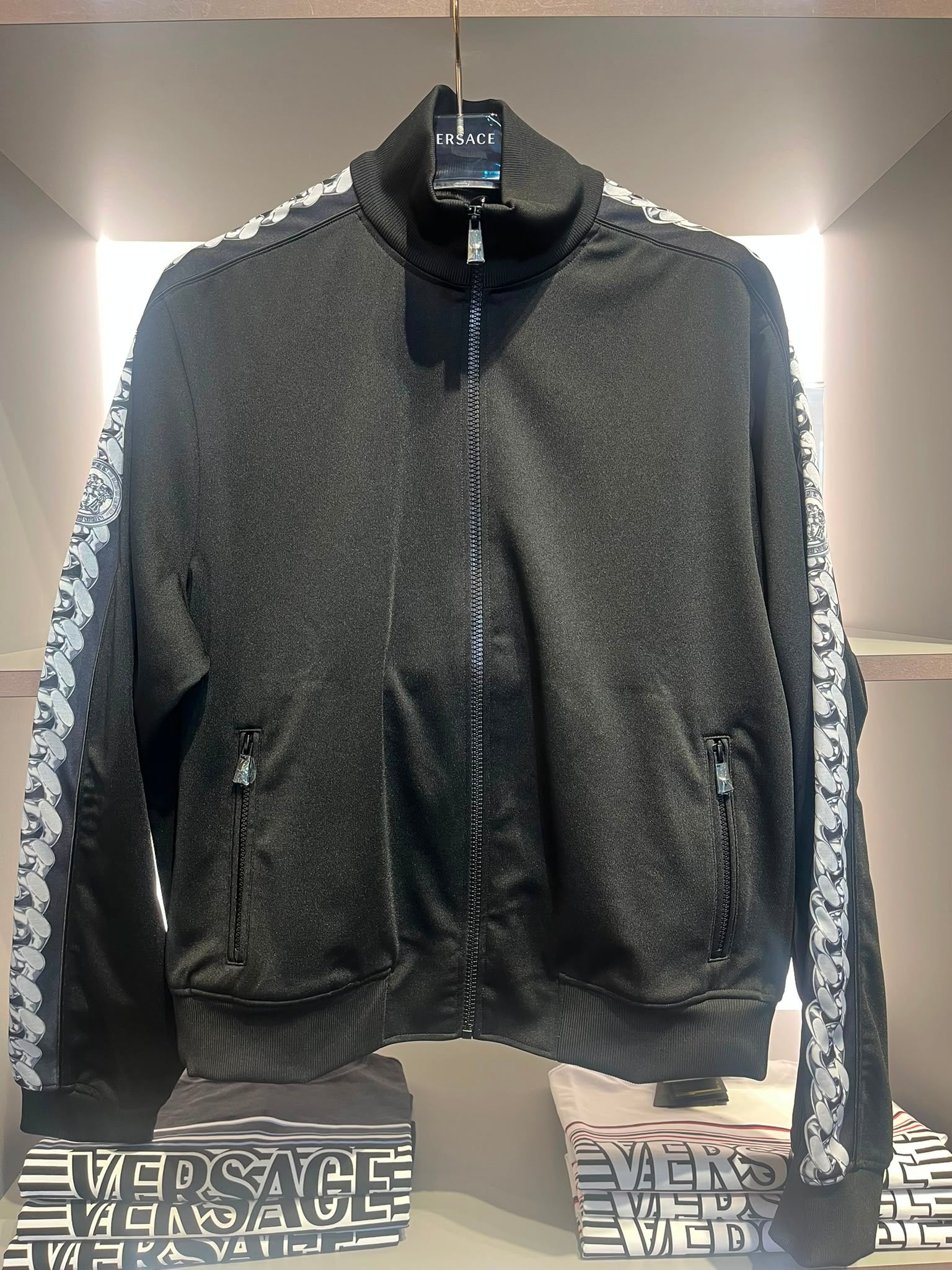 La Greca Chain Print Track Jacket