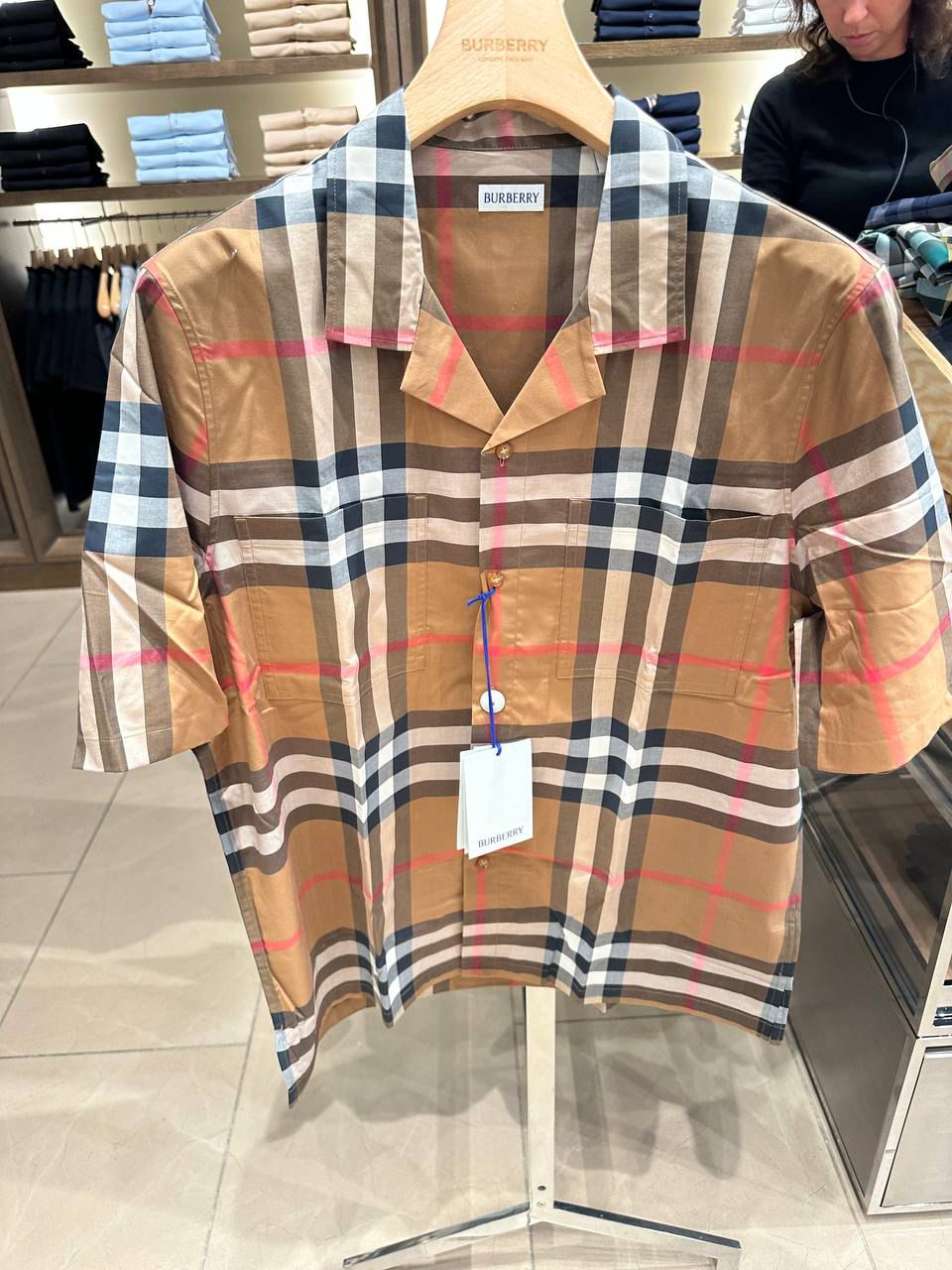 Check Cotton Short-sleeve Shirt