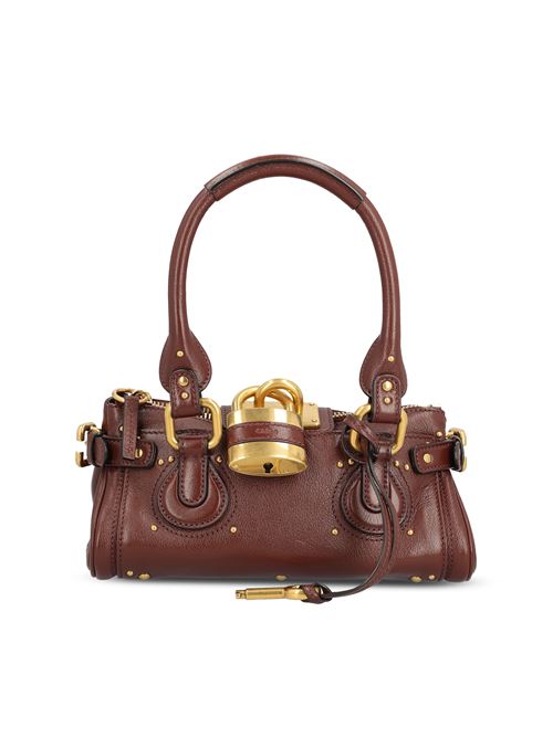 Borsa Paddington piccola in pelle granata